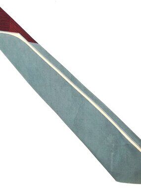 Vtg Penguin Blue Red Black Geometric Tokyo Japan Slender Tie Necktie 2.75 x 51